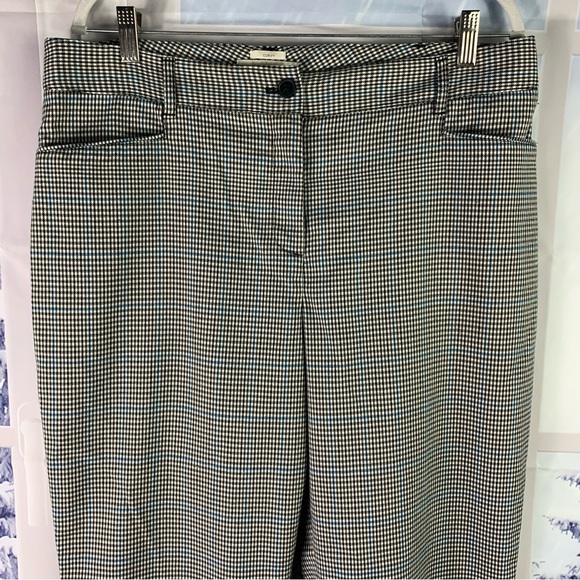 Talbots Black Blue Houndstooth Curvy Straight Leg Dress Pants - Picture 11 of 14